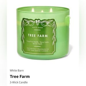 NIB White Barn (B&BW) “Tree Farm” 3-Wick Candle.